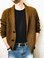 Men's Solid Color Single Breasted Casual Knit Cardigan - Hiccupzz