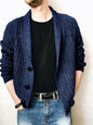 Men's Solid Color Single Breasted Casual Knit Cardigan - Hiccupzz