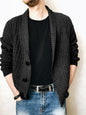 Men's Solid Color Single Breasted Casual Knit Cardigan - Hiccupzz