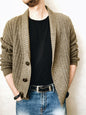 Men's Solid Color Single Breasted Casual Knit Cardigan - Hiccupzz