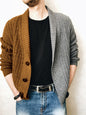 Men's Color Block Single Breasted Casual Knit Cardigan - Hiccupzz