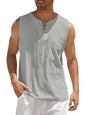 Men's Solid Color Lace Tie Jersey Muscle Tank - Hiccupzz