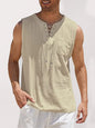 Men's Solid Color Lace Tie Jersey Muscle Tank - Hiccupzz