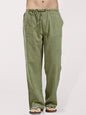 Men's Solid Color Linen Blend Drawstring Pants - Hiccupzz