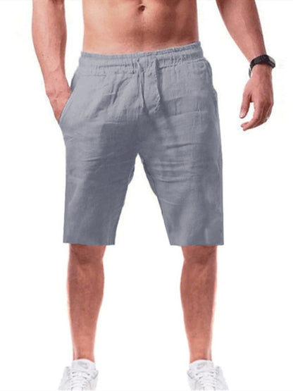 Summer Large Size Loose Linen Breathable Cropped Pants Men's Sports Casual Pants - Hiccupzz