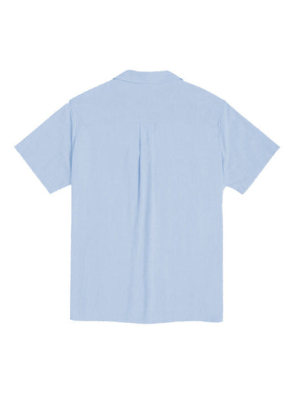 Men's Loose Casual Linen Shirt Cuban Guayabera Short Sleeve Beach Shirt - Hiccupzz