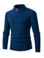 Long-sleeved twisted half-high collar zipper knitted sweater bottoming top - Hiccupzz