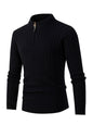 Long-sleeved twisted half-high collar zipper knitted sweater bottoming top - Hiccupzz