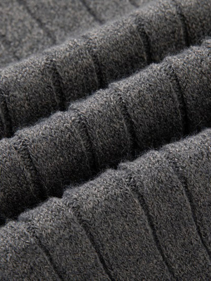 Long-sleeved twisted half-high collar zipper knitted sweater bottoming top - Hiccupzz