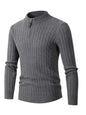 Long-sleeved twisted half-high collar zipper knitted sweater bottoming top - Hiccupzz