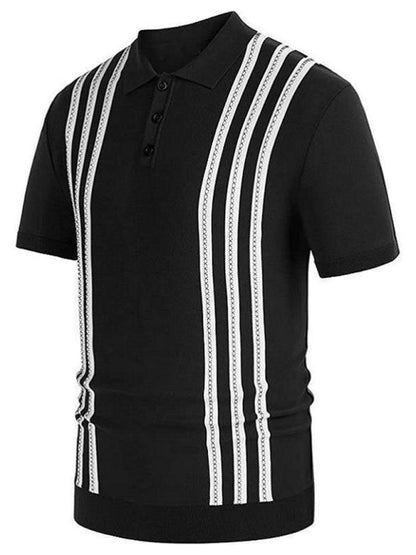 Men's Striped Light Business Casual POLO Shirt - Hiccupzz