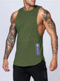Men's Solid Color Round Neck Casual Breathable Slim Fit Sports Vest - Hiccupzz