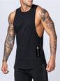 Men's Solid Color Round Neck Casual Breathable Slim Fit Sports Vest - Hiccupzz