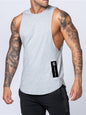 Men's Solid Color Round Neck Casual Breathable Slim Fit Sports Vest - Hiccupzz