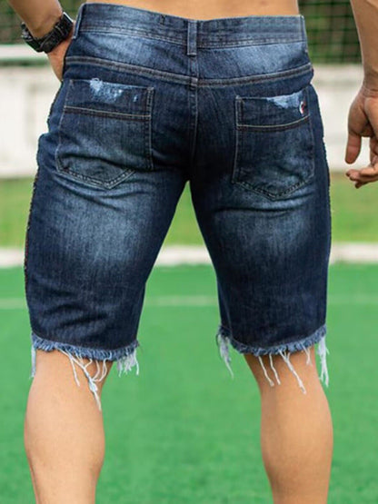 Men's Chopper Ripped Denim Shorts - Hiccupzz
