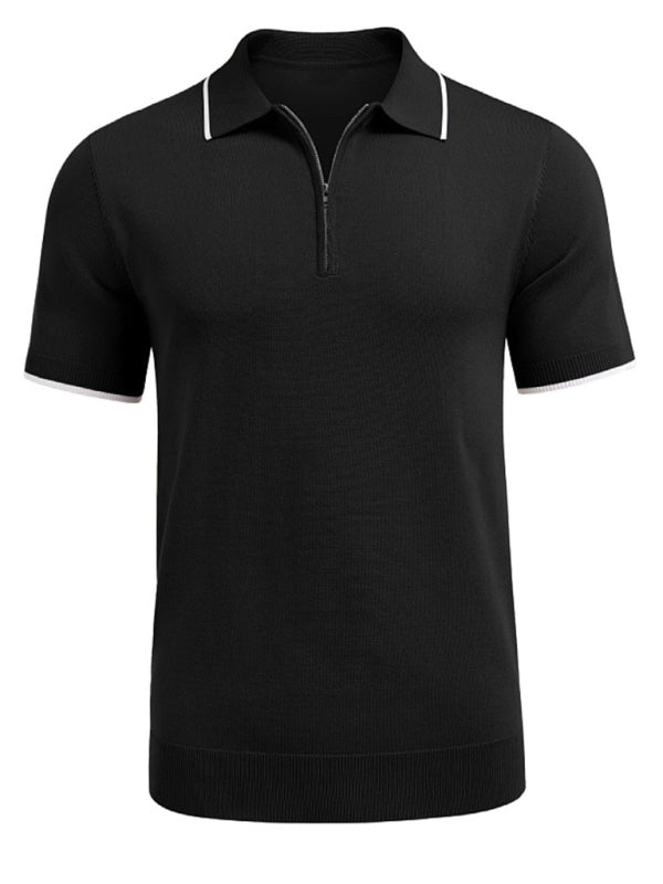New style zipper sweater casual business polo shirt - Hiccupzz