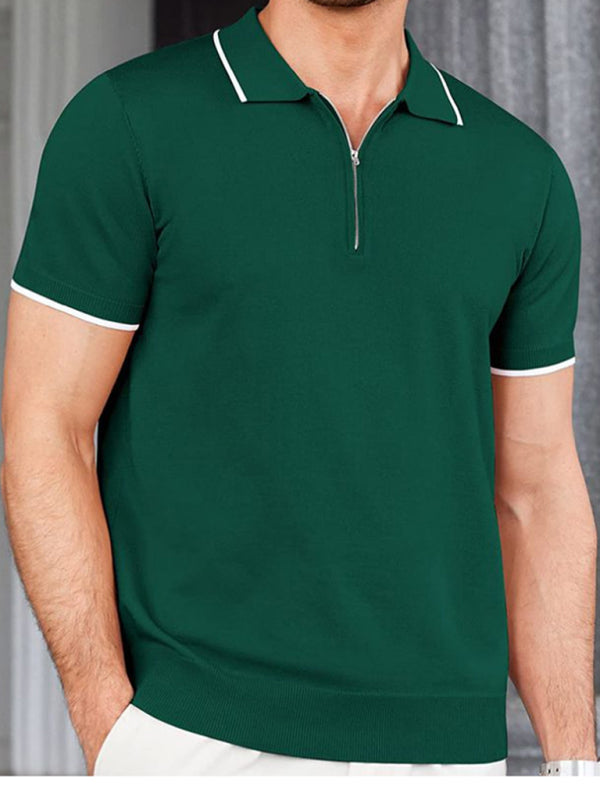 New style zipper sweater casual business polo shirt - Hiccupzz