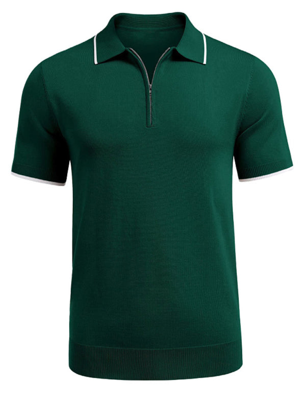 New style zipper sweater casual business polo shirt - Hiccupzz