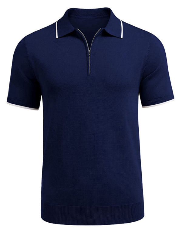 New style zipper sweater casual business polo shirt - Hiccupzz