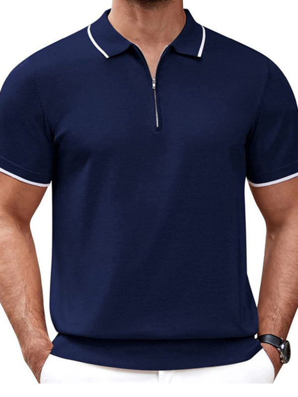 New style zipper sweater casual business polo shirt - Hiccupzz