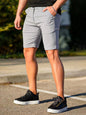 Men's skinny plaid plus size casual shorts - Hiccupzz