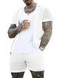 Short-sleeved shorts Knit lapel cardigan Short-sleeved men's suit - Hiccupzz