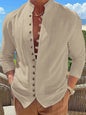 New Fashion Men's Retro Button Casual Long Sleeve Shirt - Hiccupzz