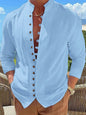 New Fashion Men's Retro Button Casual Long Sleeve Shirt - Hiccupzz