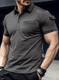 New POLO Shirt Pocket Men's Muscle Sports Polo Shirt - Hiccupzz
