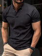 New Men's Button Henley Collar Sports Polo Shirt - Hiccupzz