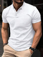 New Men's Button Henley Collar Sports Polo Shirt - Hiccupzz