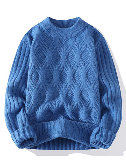 New Men's Loose Casual Round Neck Knitted Sweater - Hiccupzz