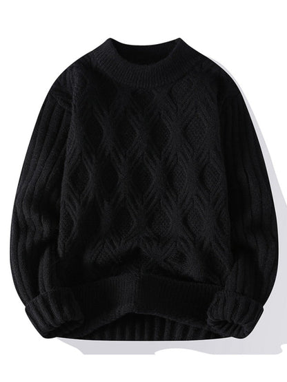 New Men's Loose Casual Round Neck Knitted Sweater - Hiccupzz