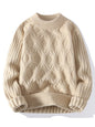 New Men's Loose Casual Round Neck Knitted Sweater - Hiccupzz