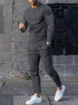 New Men's Two-piece Set Round Neck Long Sleeve T-Shirt Trousers Casual Sports Suit - Hiccupzz