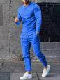 New Men's Two-piece Set Round Neck Long Sleeve T-Shirt Trousers Casual Sports Suit - Hiccupzz