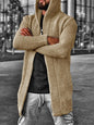 Men's hooded long sleeve knitted sweater cardigan - Hiccupzz