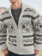Men's casual lapel jacquard knitted jacket - Hiccupzz