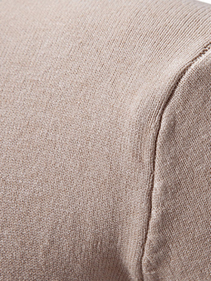 Men's casual solid color sweater half zipper pullover stand collar sweater - Hiccupzz