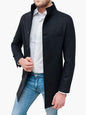 Men's slim woolen coat with stand collar - Hiccupzz