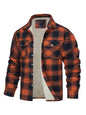 Leisure Lattice Pattern Woven Coat with Flap Pocket