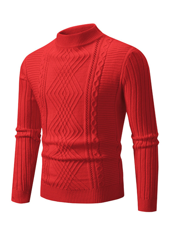 Men's new fashion trend jacquard knitted cashmere sweater - Hiccupzz