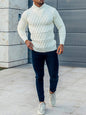 Men's Fashion Cable Knit Shawl Collar Sweater - Hiccupzz