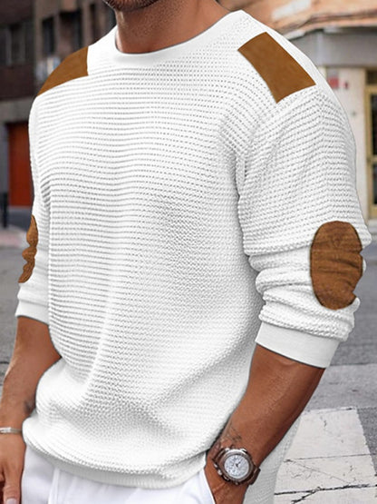 Men's Autumn-Winter Patchwork Textured Sweater - Hiccupzz