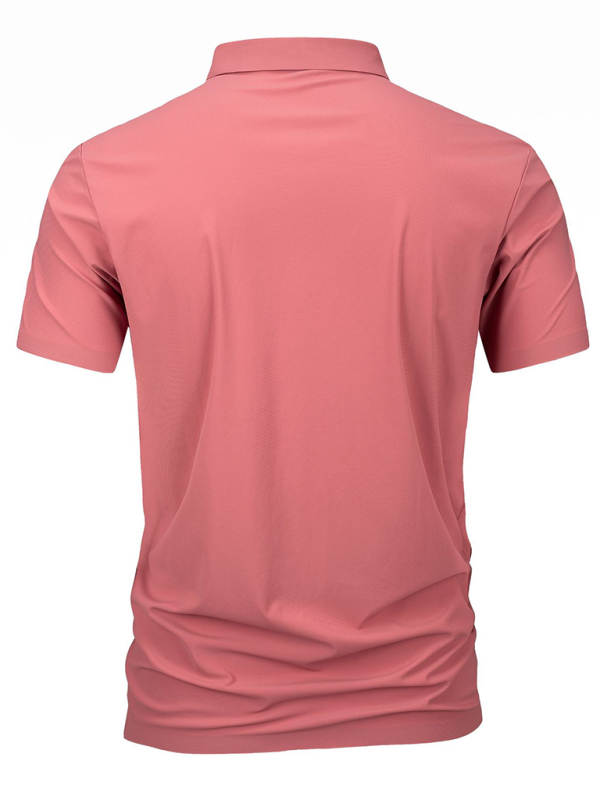 Men's short-sleeved ice silk high elastic non-marking polo shirt