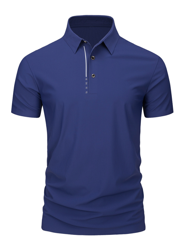 Men's short-sleeved ice silk high elastic non-marking polo shirt