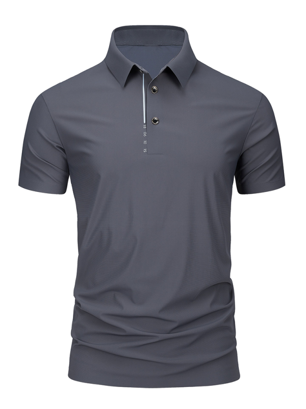 Men's short-sleeved ice silk high elastic non-marking polo shirt