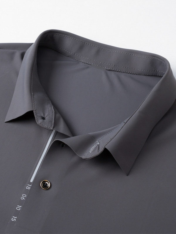 Men's short-sleeved ice silk high elastic non-marking polo shirt