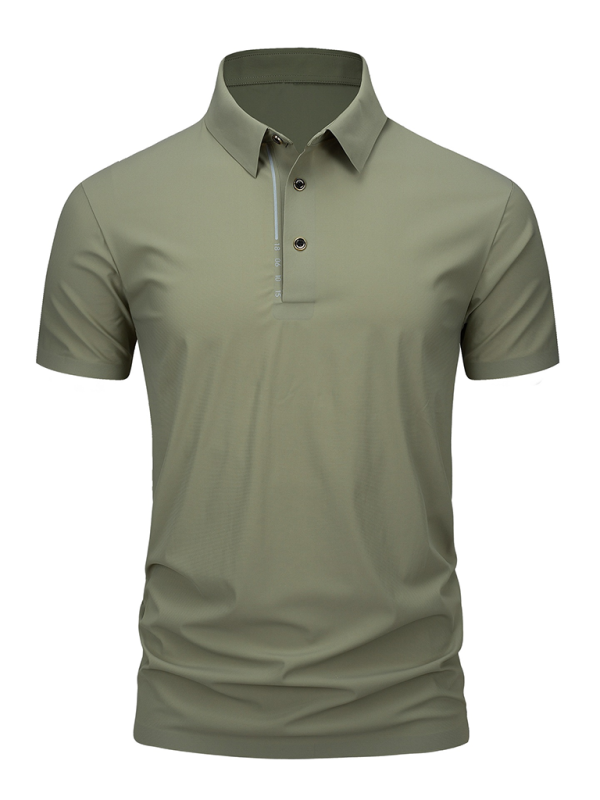 Men's short-sleeved ice silk high elastic non-marking polo shirt