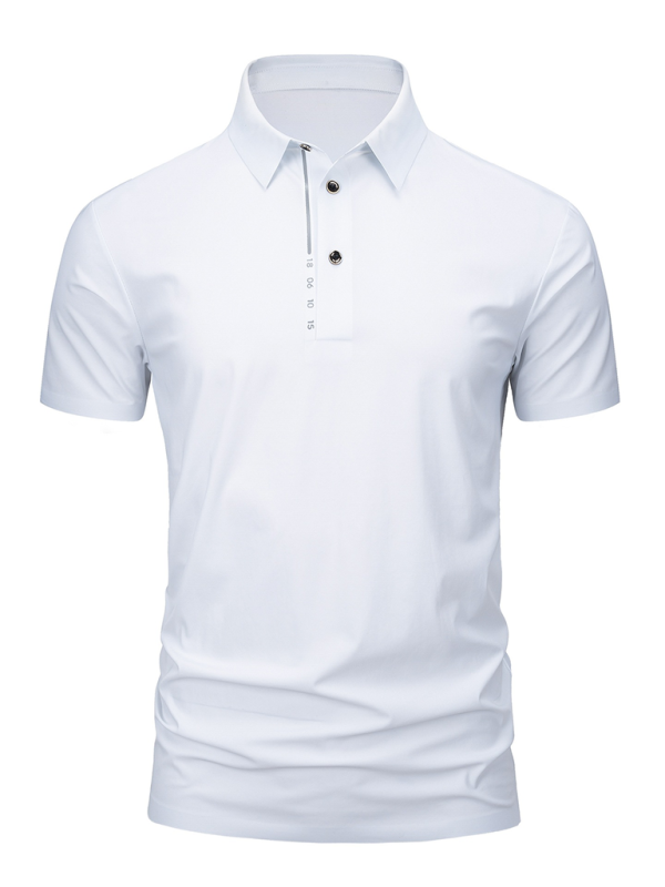 Men's short-sleeved ice silk high elastic non-marking polo shirt